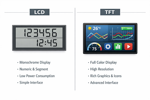 LCD or TFT for Industrial Equipment? Display Screen Selection Analysis