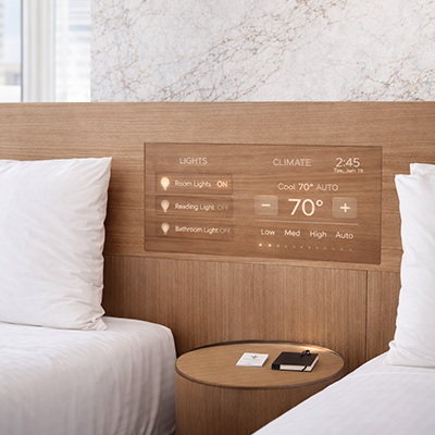 Hotel Wood-Grain Hidden Display