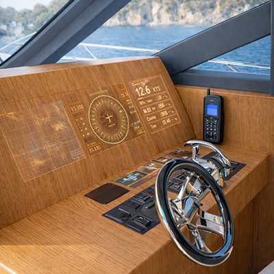 Luxury Yacht Wood-Grain Hidden Display